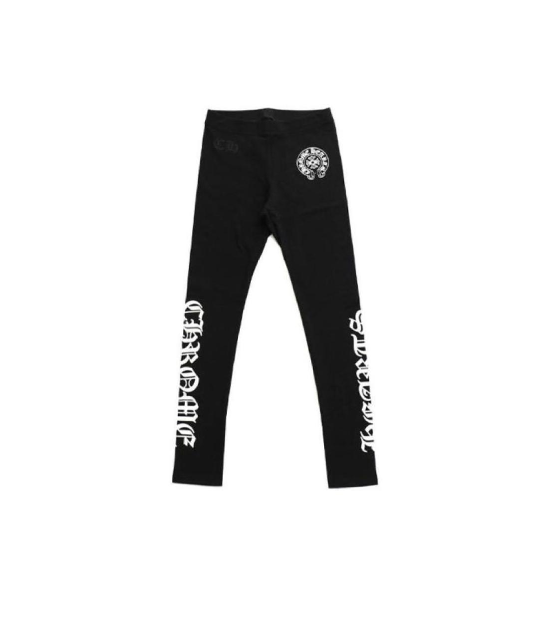 CHROME HEARTS Черные хлопковые леггинсы и велосипедки, фото 7