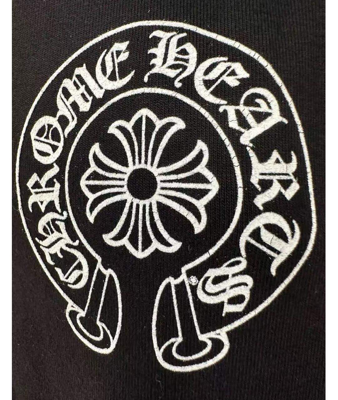 CHROME HEARTS Черные хлопковые леггинсы и велосипедки, фото 2