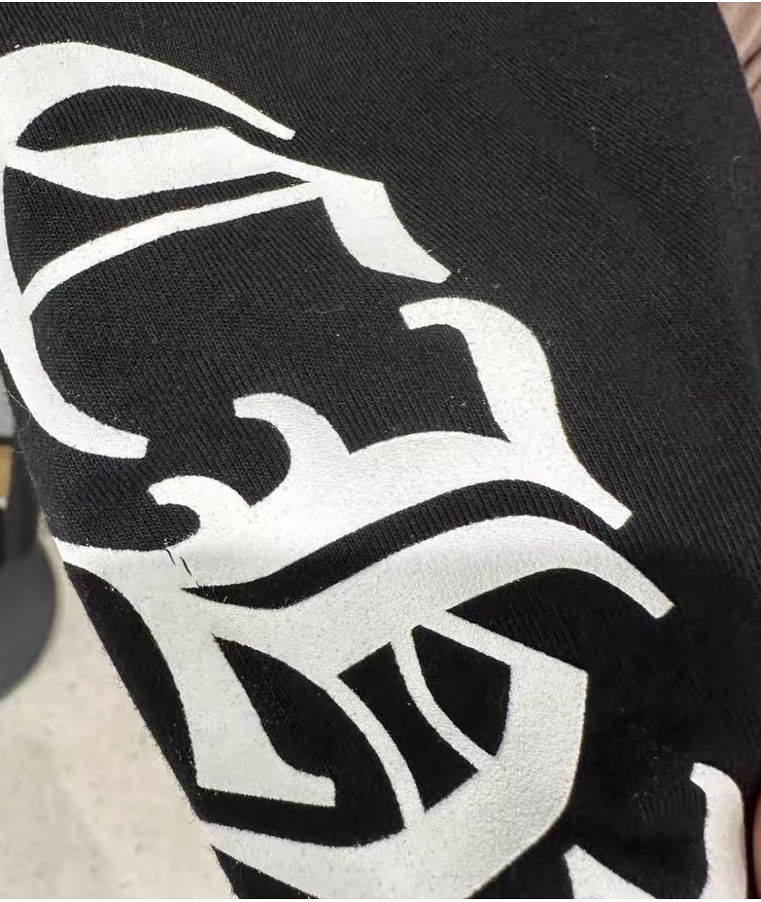 CHROME HEARTS Черные хлопковые леггинсы и велосипедки, фото 3