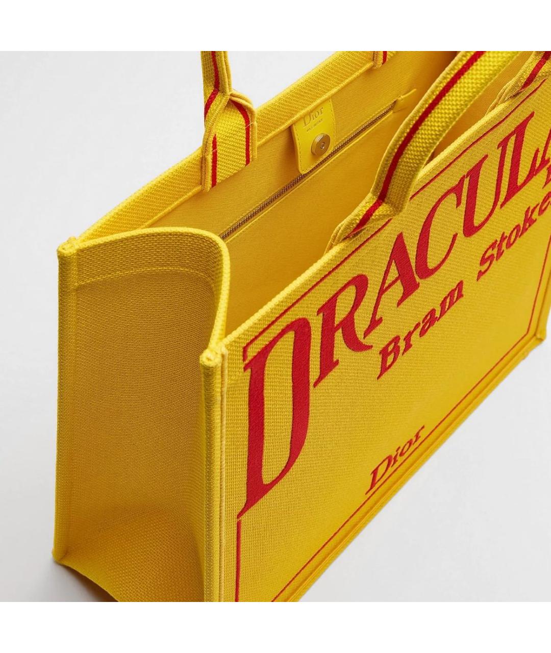CHRISTIAN DIOR Желтая сумка тоут, фото 3