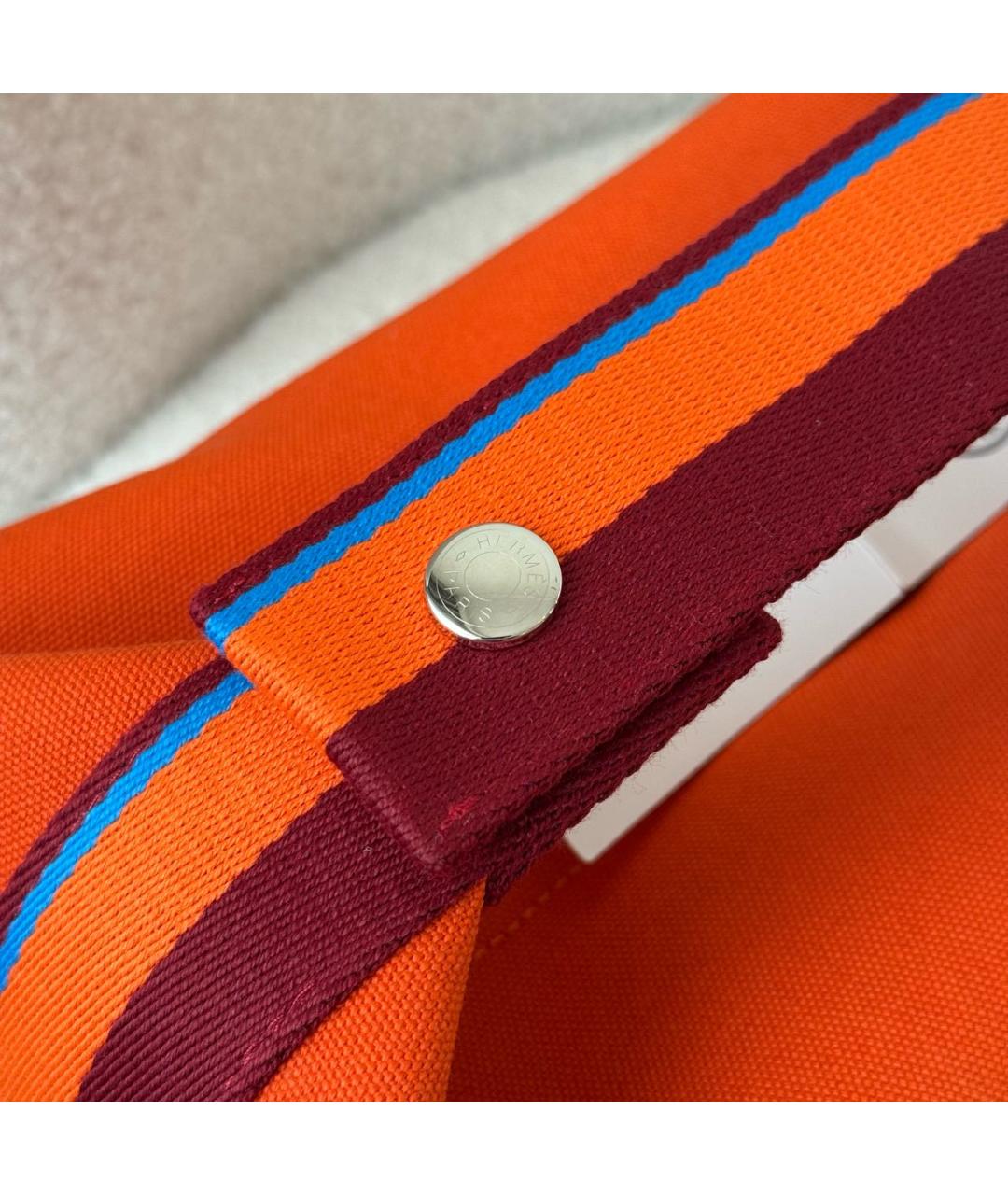 HERMES Оранжевая хлопковая косметичка, фото 6