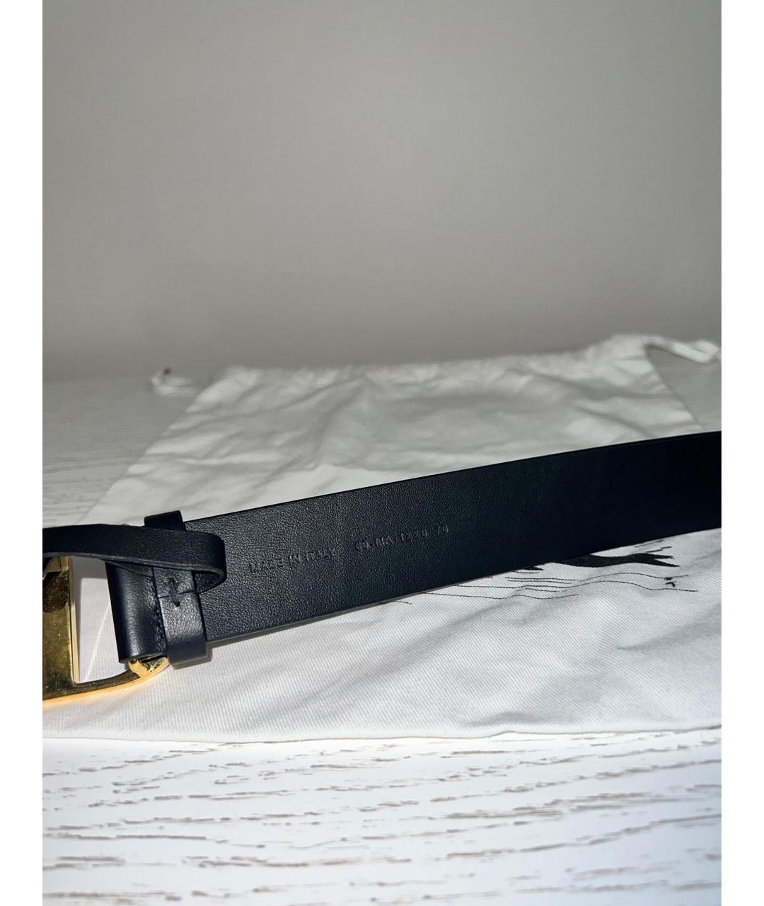 CHRISTIAN DIOR Черный кожаный ремень, фото 2