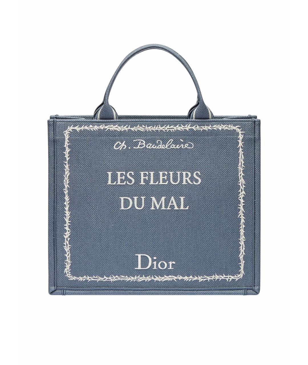 CHRISTIAN DIOR Голубая сумка тоут, фото 1