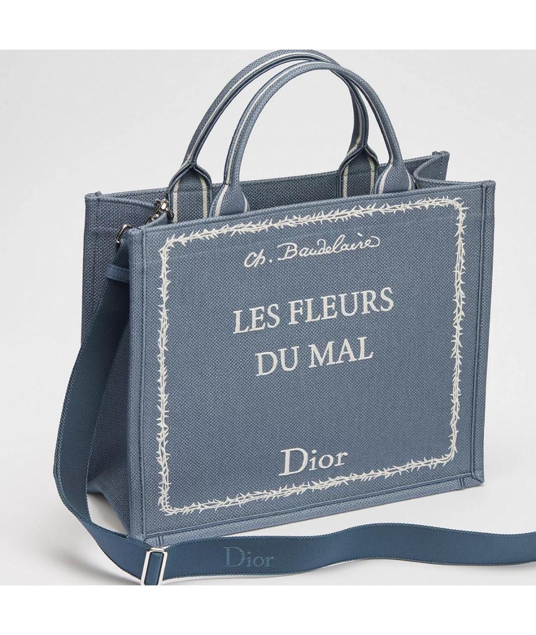 CHRISTIAN DIOR Голубая сумка тоут, фото 2