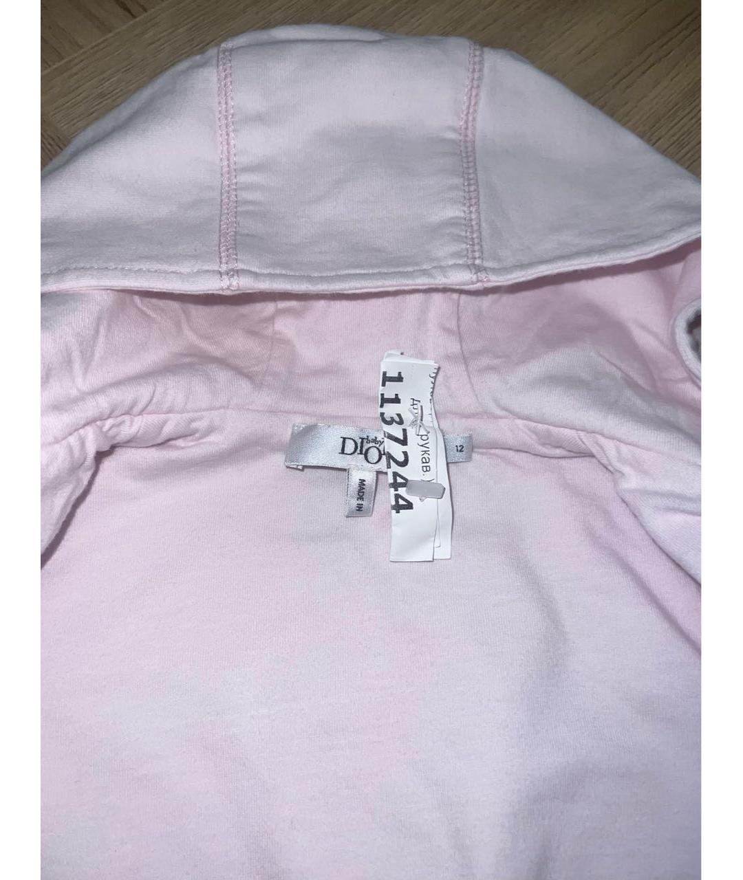 BABY DIOR Розовый хлопковый жакет / жилет, фото 4