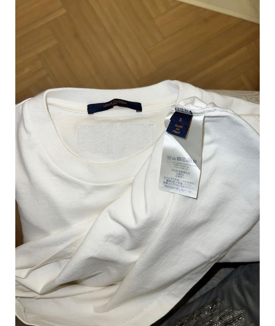 LOUIS VUITTON Белая хлопковая футболка, фото 3