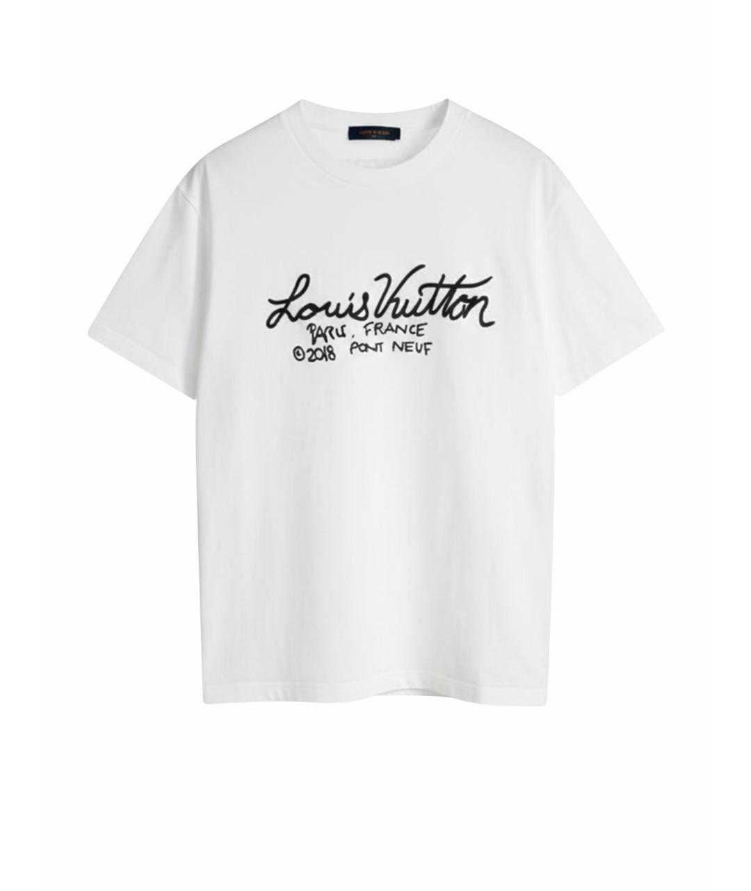 LOUIS VUITTON Белая хлопковая футболка, фото 1