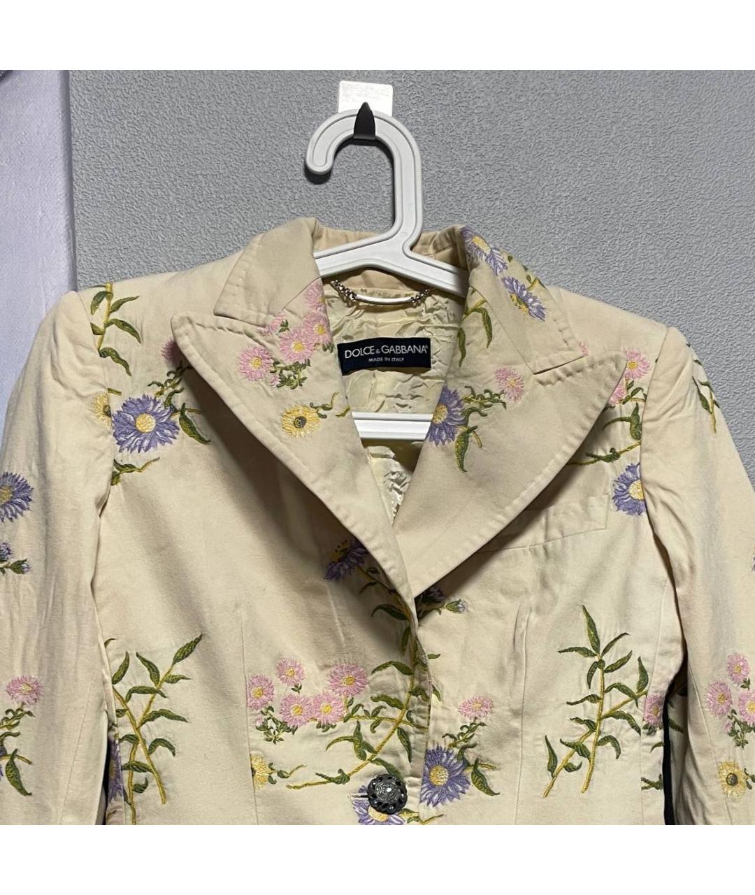 DOLCE&GABBANA Бежевый жакет/пиджак, фото 3