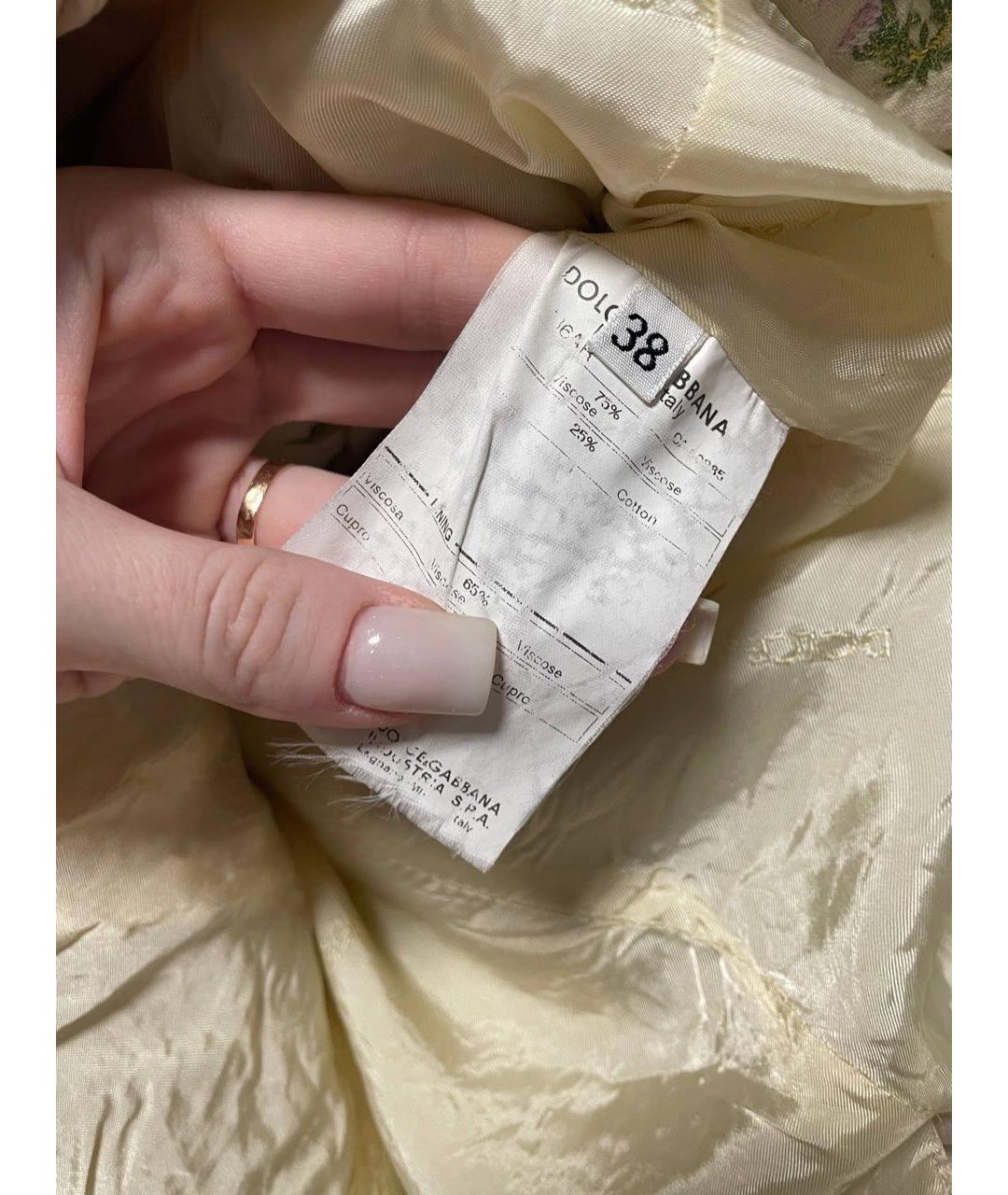 DOLCE&GABBANA Бежевый жакет/пиджак, фото 5