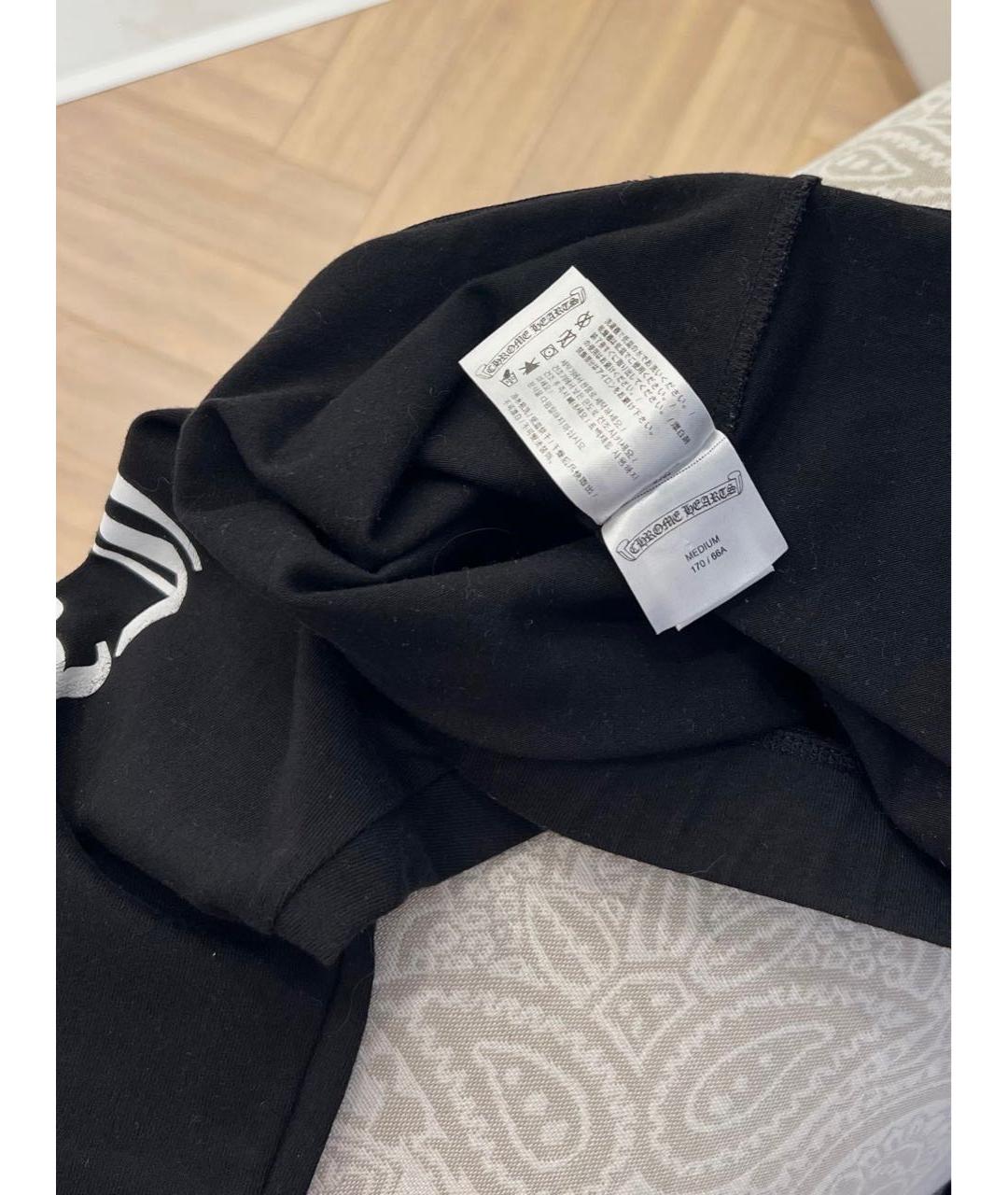 CHROME HEARTS Черные хлопко-эластановые леггинсы и велосипедки, фото 4