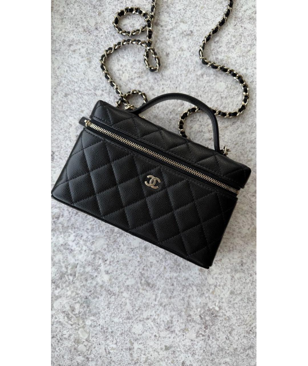 CHANEL Черная кожаная сумка через плечо, фото 3