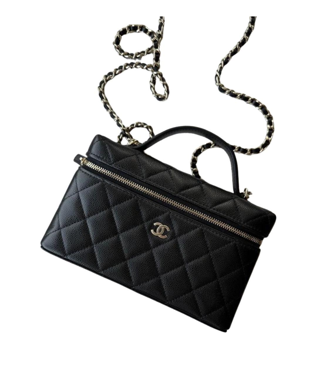 CHANEL Черная кожаная сумка через плечо, фото 1