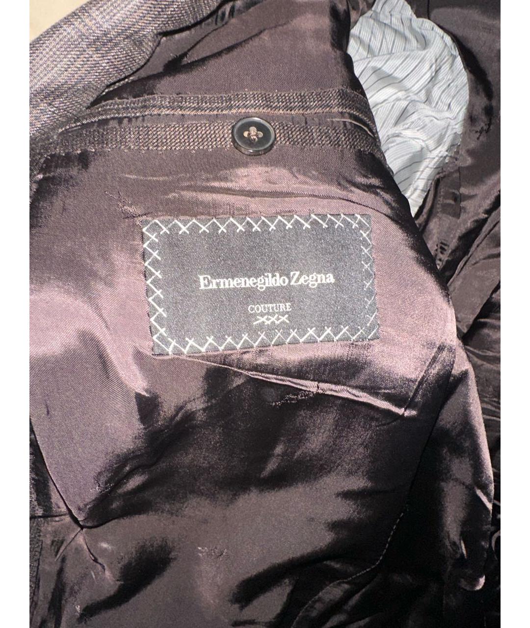 ERMENEGILDO ZEGNA XXX Коричневый шелковый пиджак, фото 6