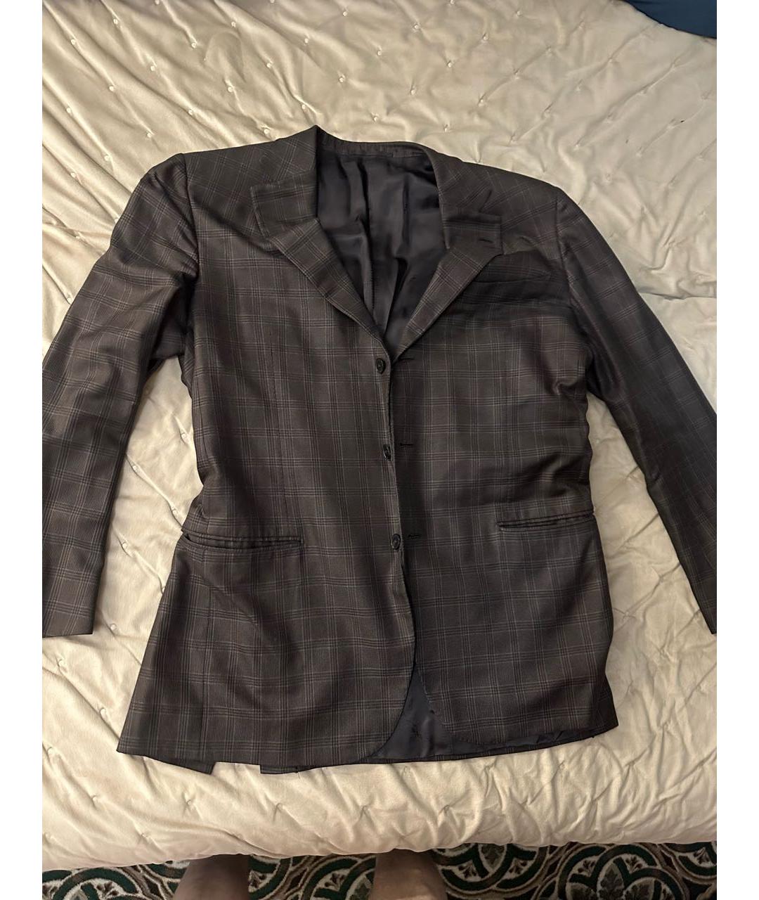 ERMENEGILDO ZEGNA XXX Коричневый шелковый пиджак, фото 9