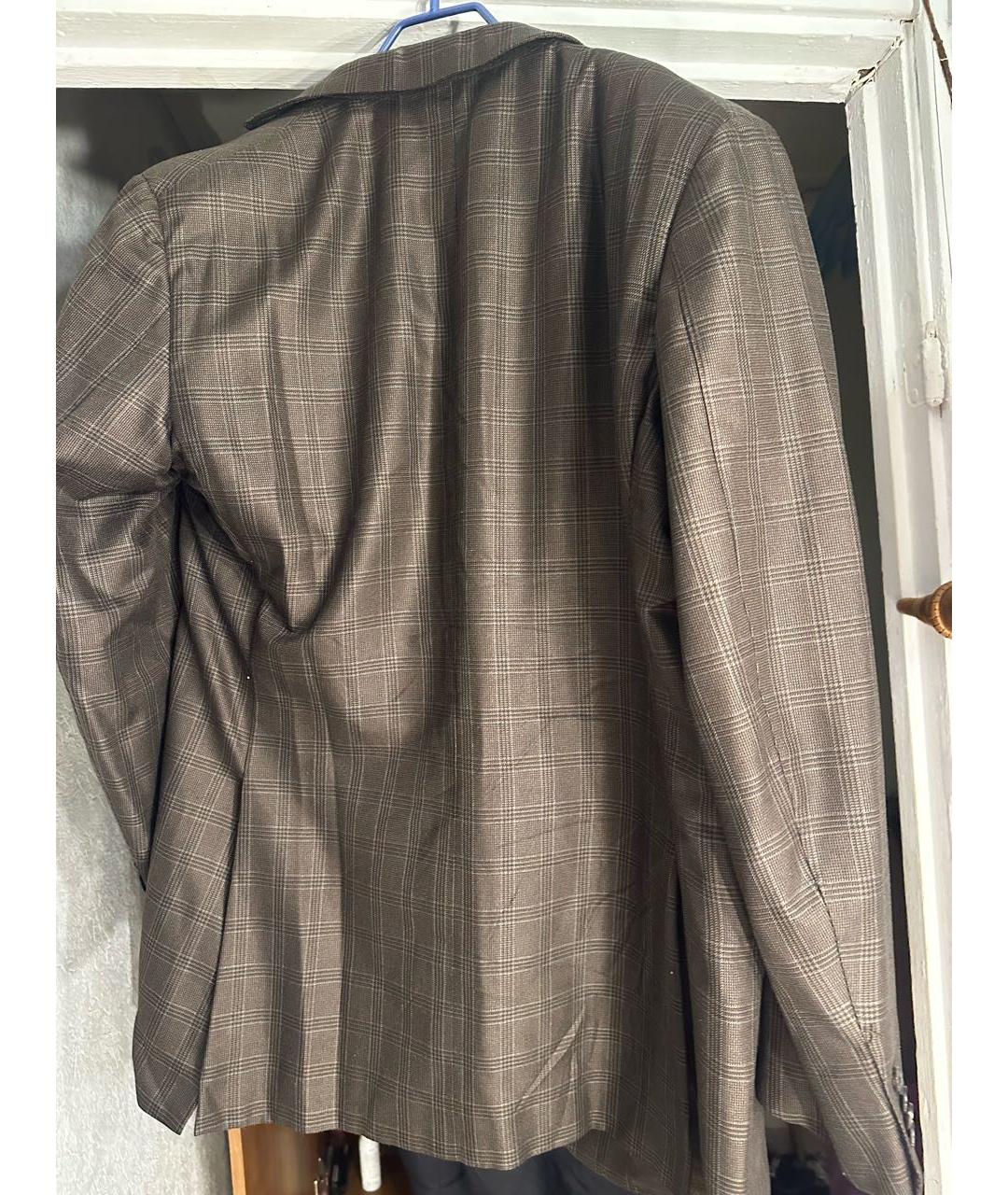 ERMENEGILDO ZEGNA XXX Коричневый шелковый пиджак, фото 3