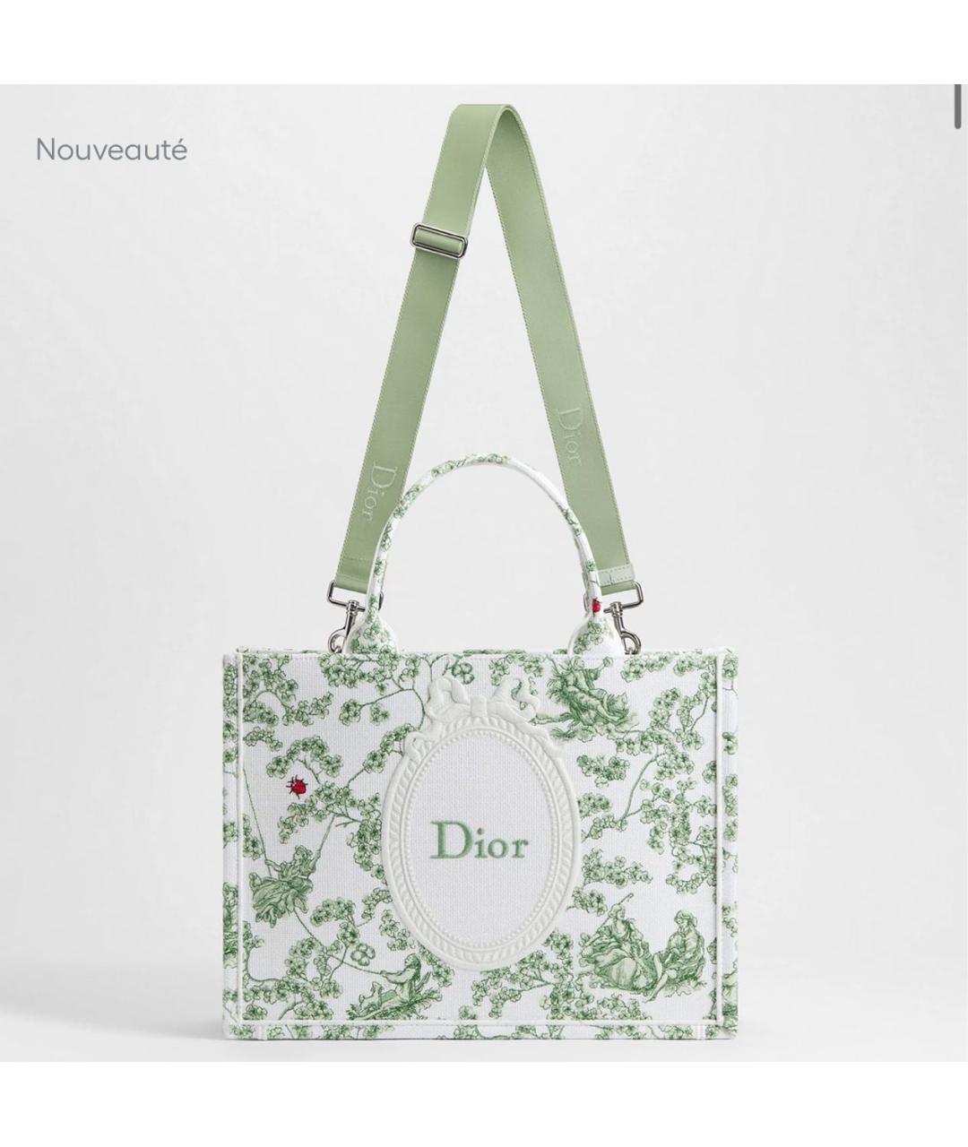 CHRISTIAN DIOR Зеленая сумка тоут, фото 3