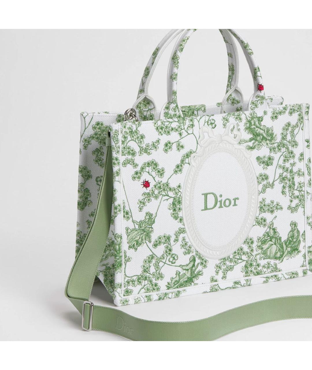 CHRISTIAN DIOR Зеленая сумка тоут, фото 2