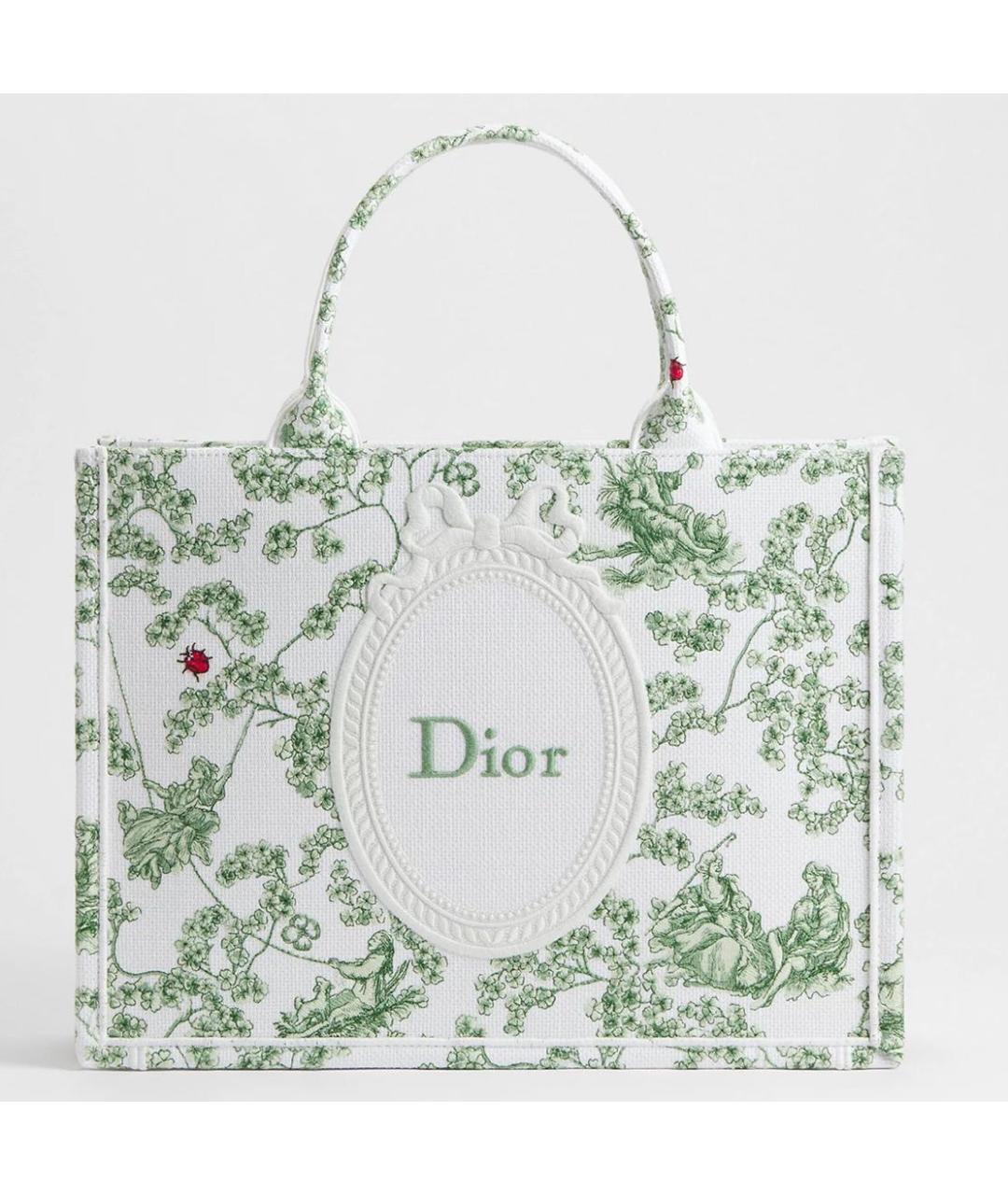 CHRISTIAN DIOR Зеленая сумка тоут, фото 5