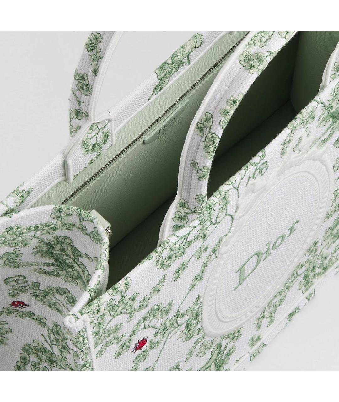 CHRISTIAN DIOR Зеленая сумка тоут, фото 4