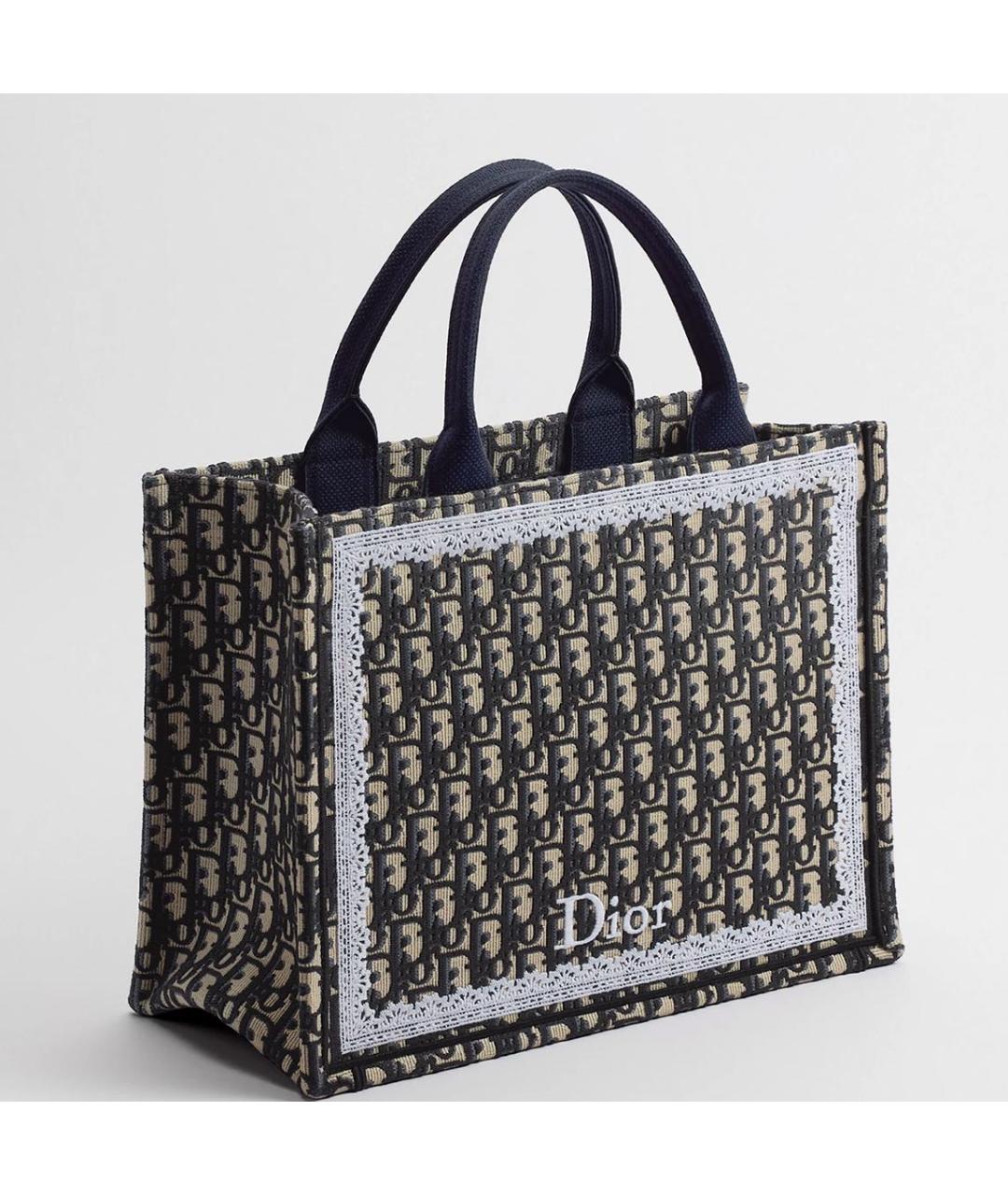 CHRISTIAN DIOR Синяя сумка тоут, фото 3