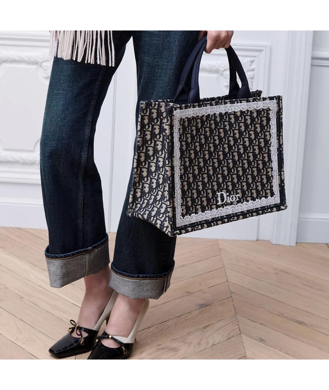 CHRISTIAN DIOR Синяя сумка тоут, фото 2