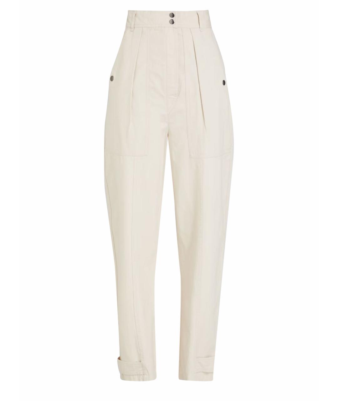 ISABEL MARANT ETOILE Серые хлопковые прямые брюки, фото 1