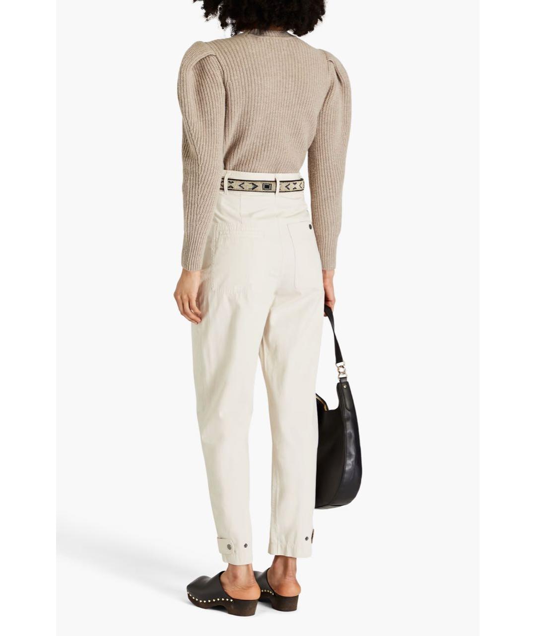ISABEL MARANT ETOILE Серые хлопковые прямые брюки, фото 3