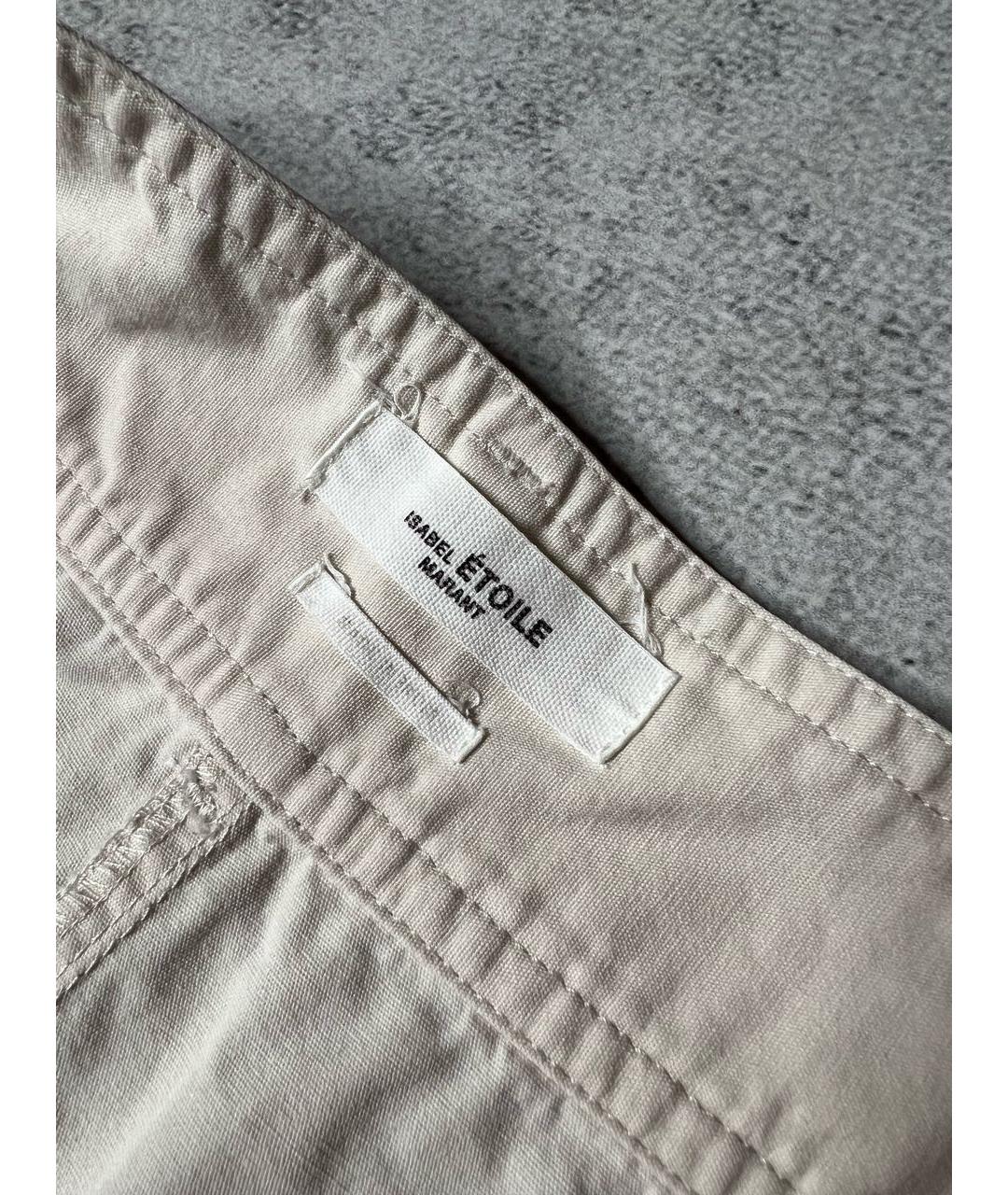 ISABEL MARANT ETOILE Серые хлопковые прямые брюки, фото 8