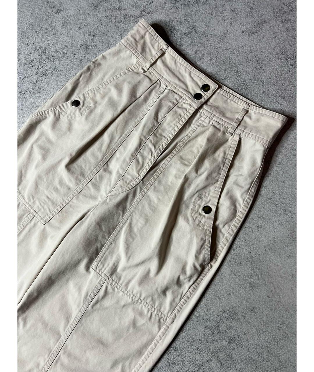 ISABEL MARANT ETOILE Серые хлопковые прямые брюки, фото 5