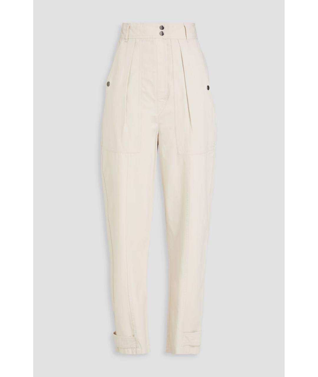 ISABEL MARANT ETOILE Серые хлопковые прямые брюки, фото 9