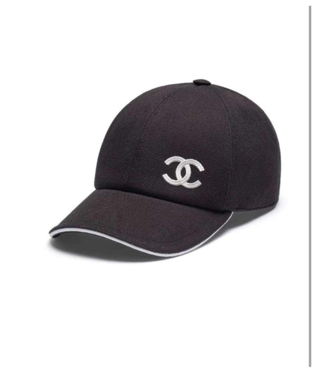 CHANEL Черная хлопковая кепка, фото 6