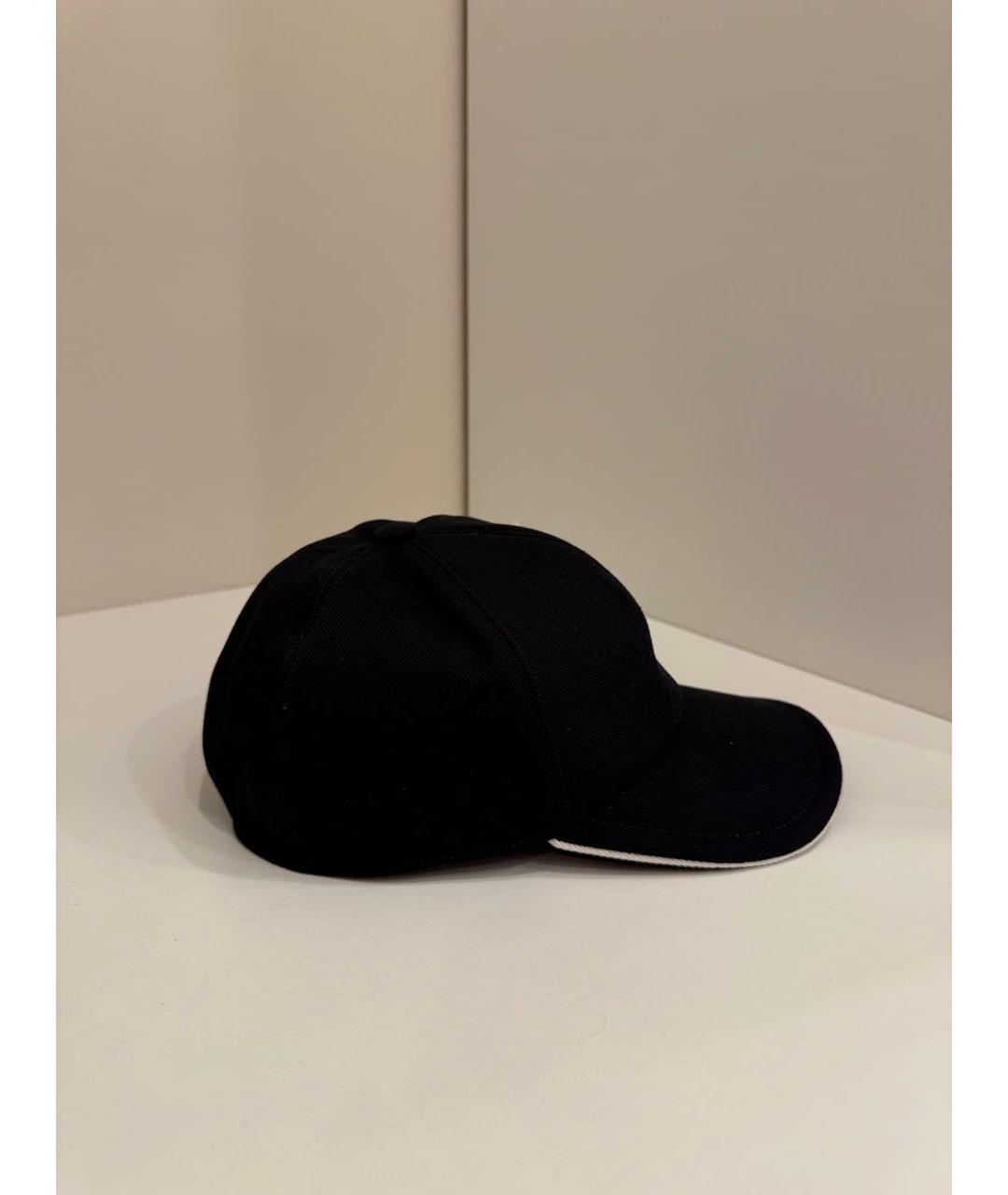 CHANEL Черная хлопковая кепка, фото 4