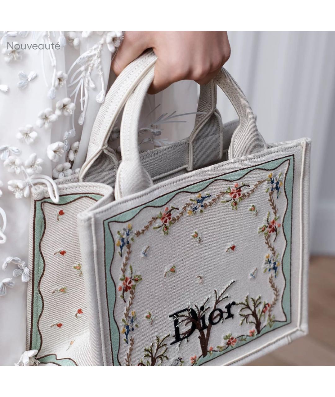 CHRISTIAN DIOR Белая сумка тоут, фото 3