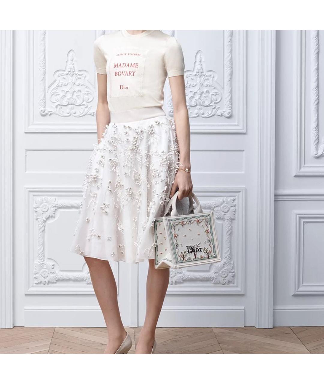 CHRISTIAN DIOR Белая сумка тоут, фото 2