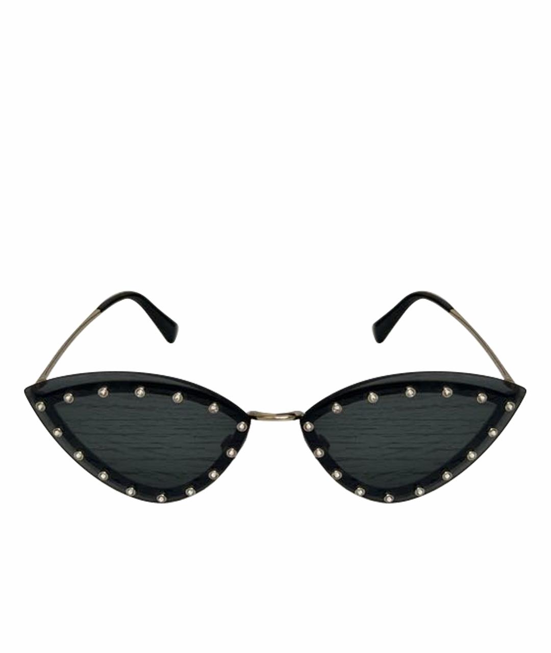 VALENTINO Черные металлические солнцезащитные очки, фото 1