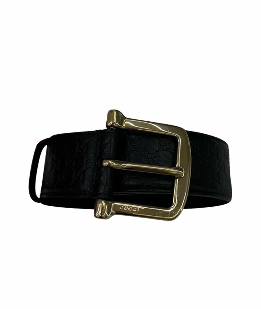 GUCCI Черный кожаный ремень, фото 1