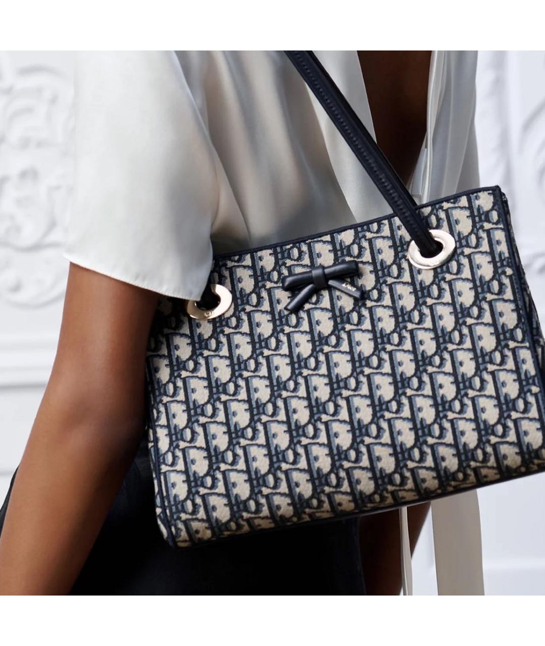 CHRISTIAN DIOR Синяя сумка тоут, фото 3