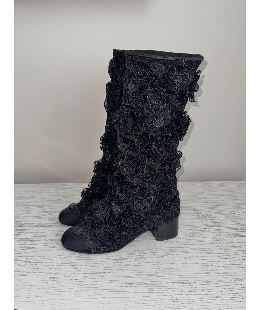 CHANEL Черные сапоги, фото 9