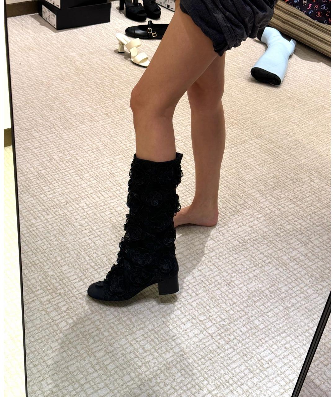 CHANEL Черные сапоги, фото 8