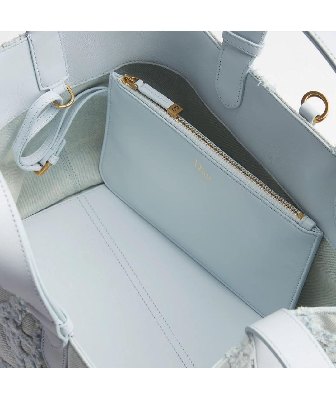 CHRISTIAN DIOR Голубая сумка тоут, фото 4