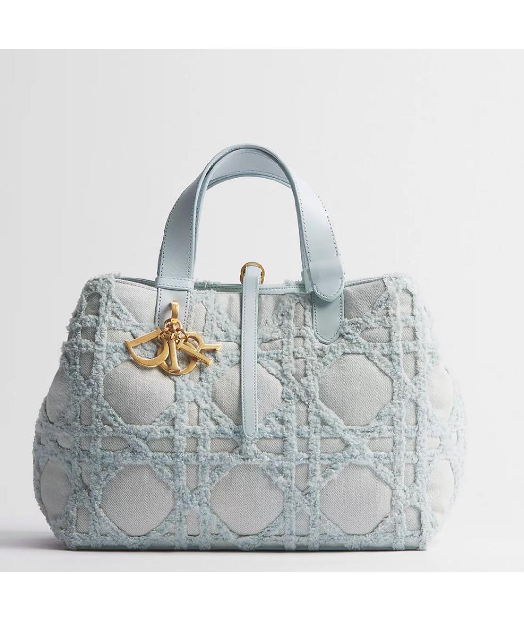 CHRISTIAN DIOR Голубая сумка тоут, фото 5