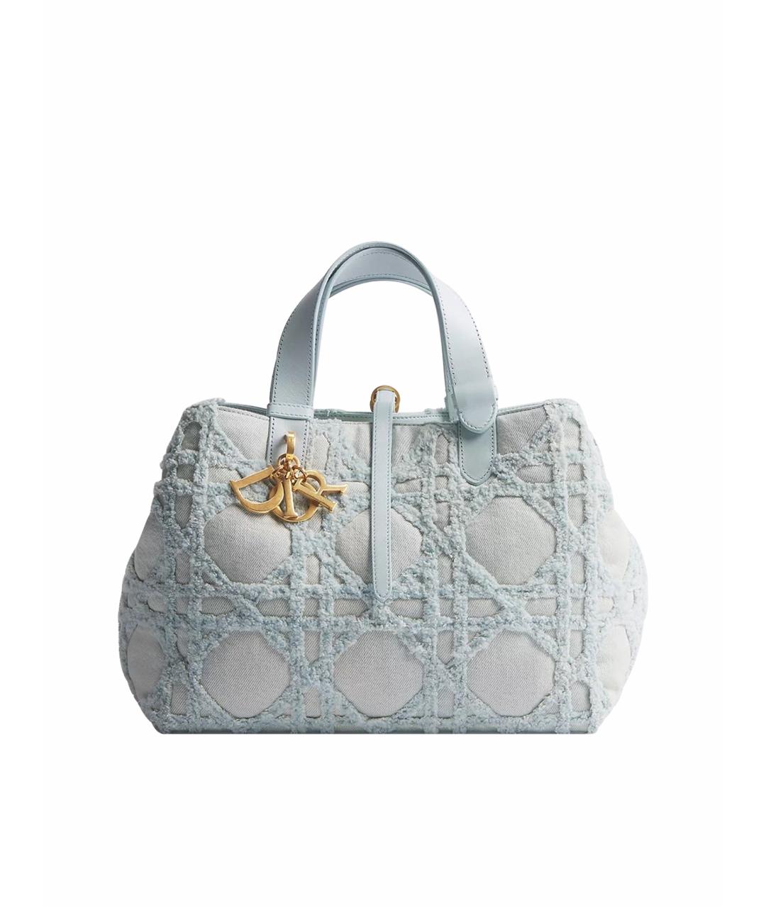 CHRISTIAN DIOR Голубая сумка тоут, фото 1
