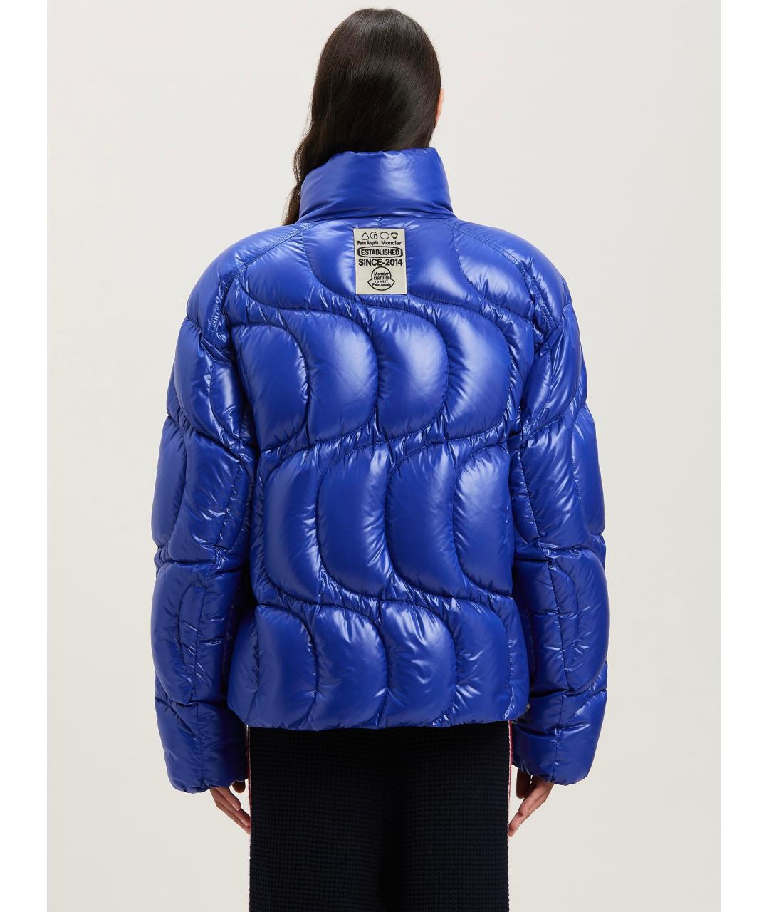 MONCLER Синий полиамидовый пуховик, фото 6