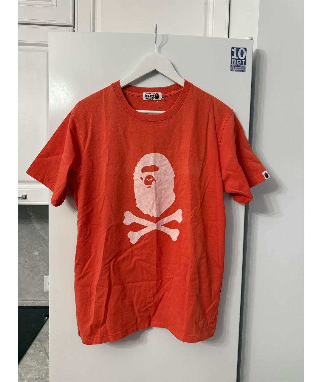 A BATHING APE Оранжевая футболка, фото 3