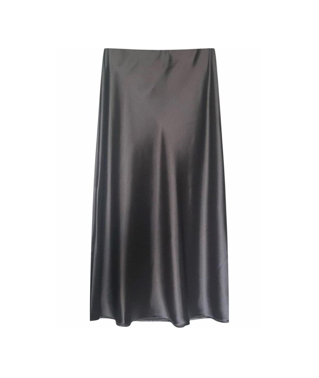 'S MAX MARA Серая шелковая юбка макси, фото 1