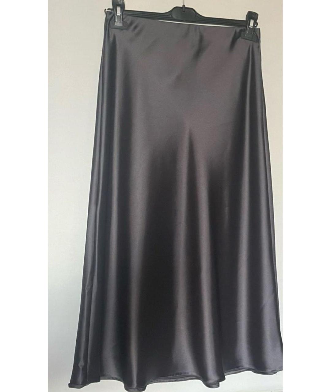 'S MAX MARA Серая шелковая юбка макси, фото 5