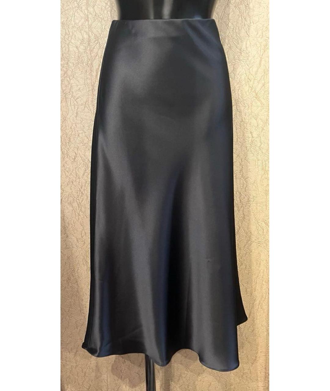 'S MAX MARA Серая шелковая юбка макси, фото 3