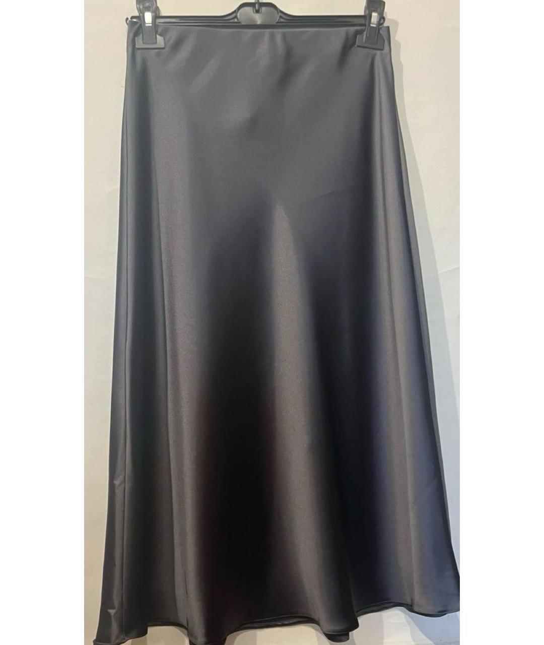 'S MAX MARA Серая шелковая юбка макси, фото 2