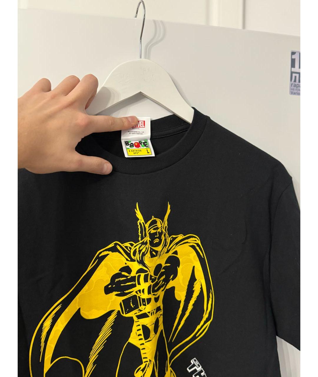 A BATHING APE Черная футболка, фото 2