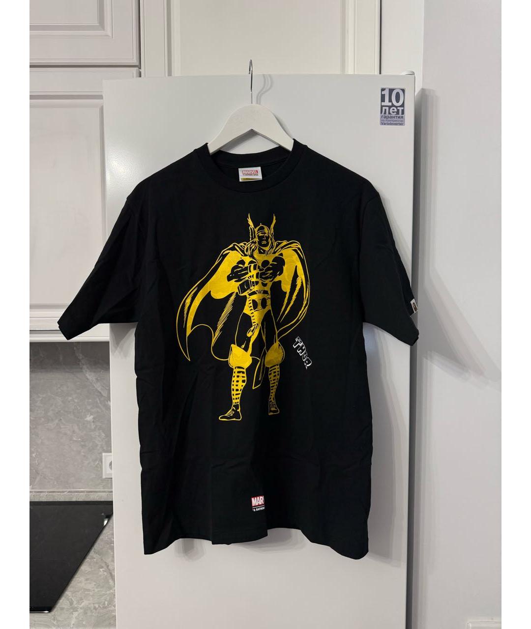 A BATHING APE Черная футболка, фото 3